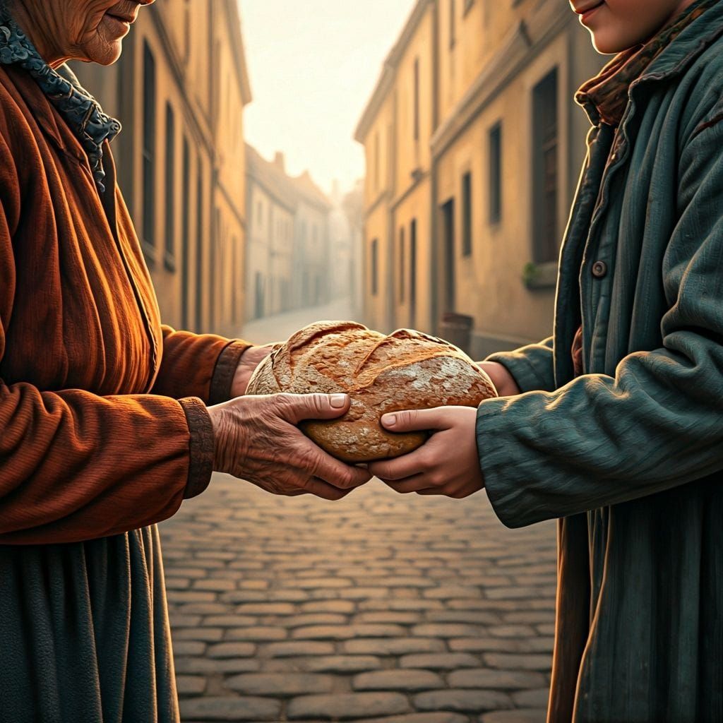 AI Generates Image Depicting Act of Kindness