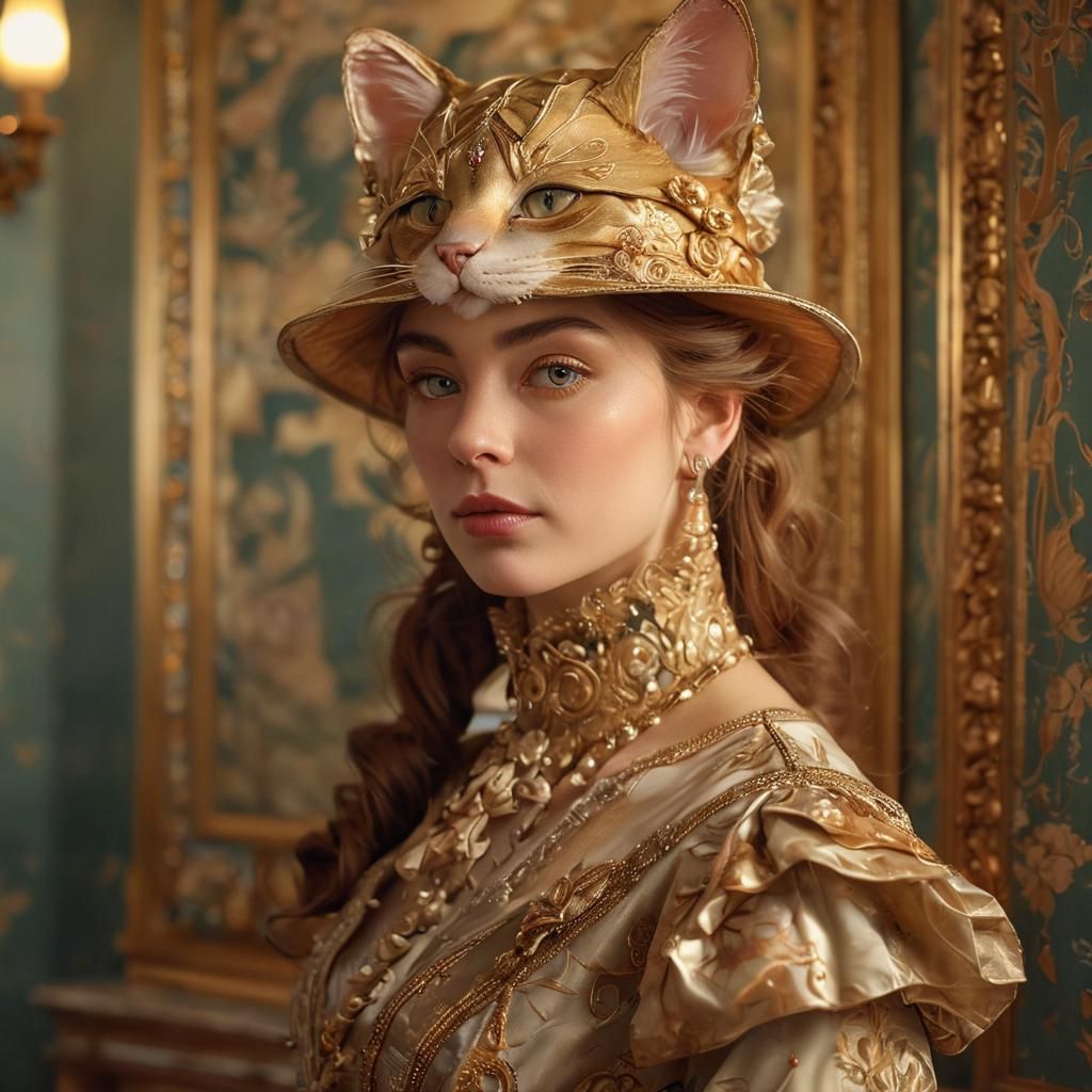 Elegant Woman in Opulent Regalia