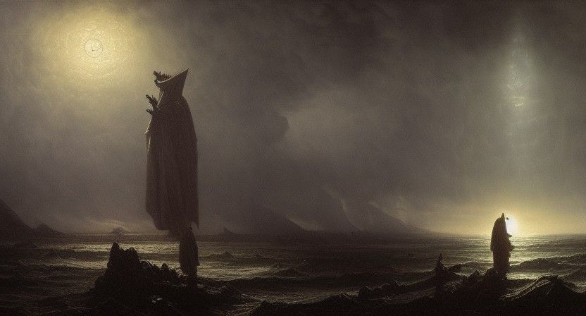 Apocalyptic Landscape in Oil Painting Style