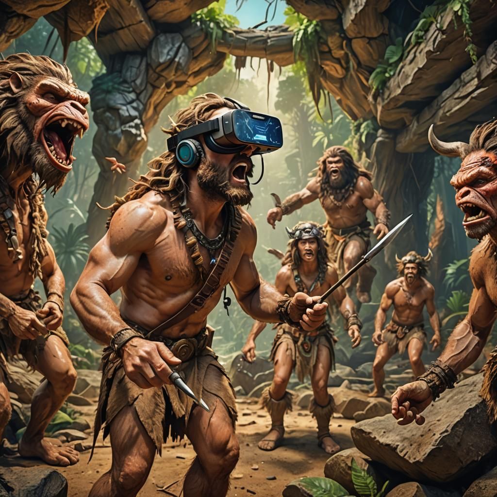 Cavemen in Virtual Reality: Hyperrealistic Prehistoric Scene