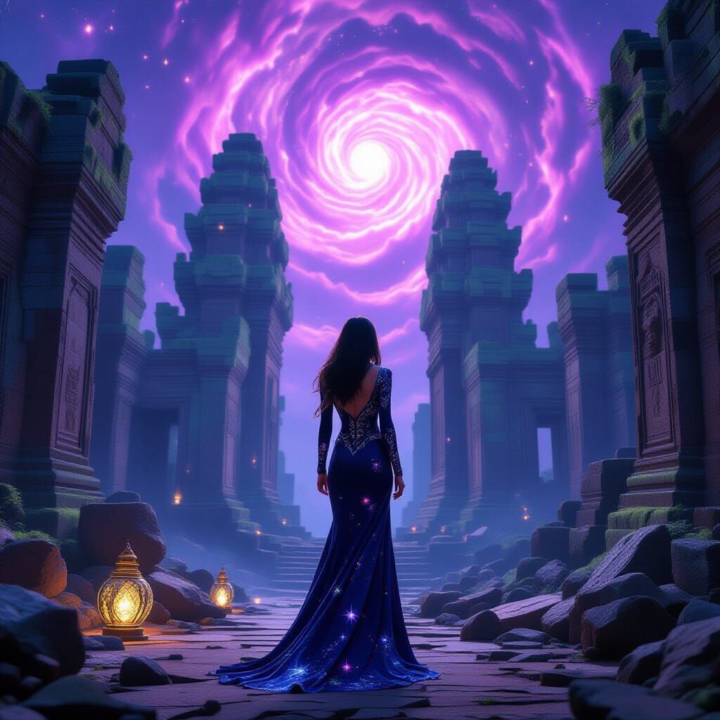 Celestial Bodysuit at Ancient Ruins