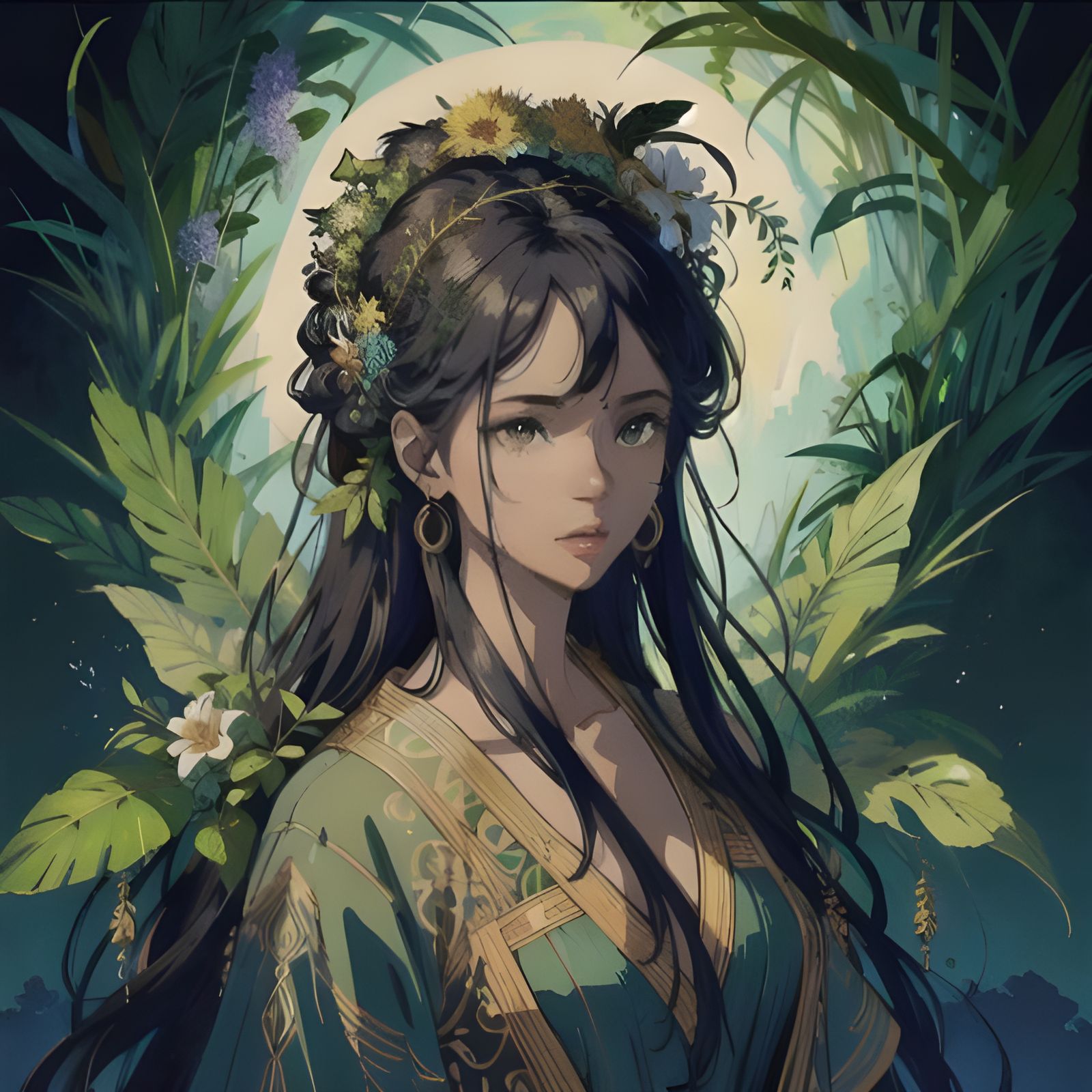 Glowing Planet in Celestial Harmony