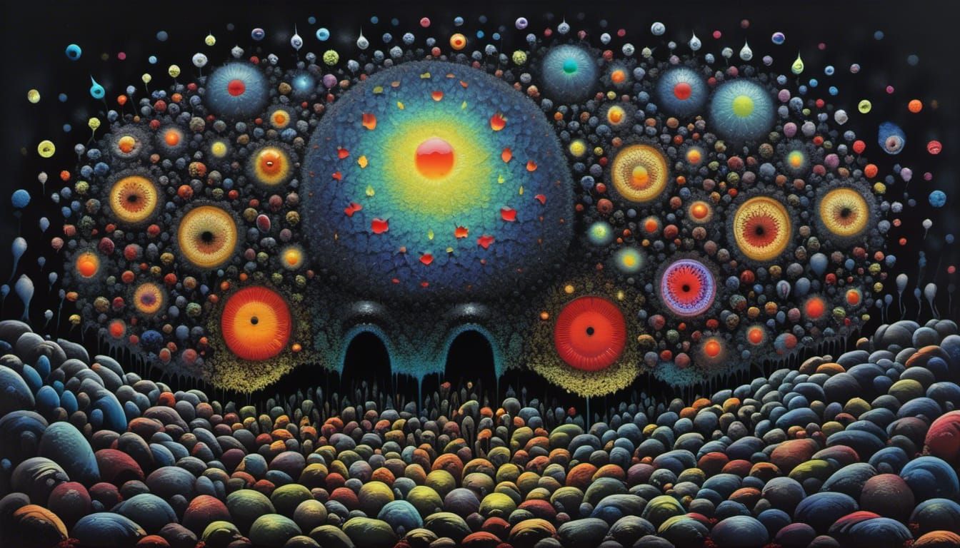 Psychedelic Nightmare: A Surreal Polychromatic Acid Trip