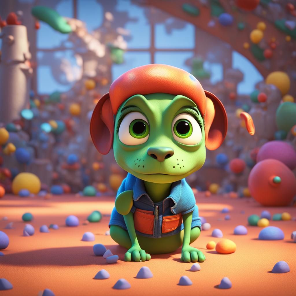 Pixar-Inspired 3D Concept Art of Pac's Motherly Figure