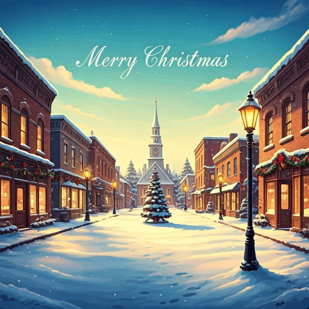 Winter Wonderland Village in Cozy Vintage Style