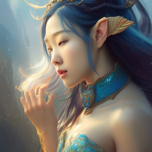 Ethereal Korean Elf Princess Portrait