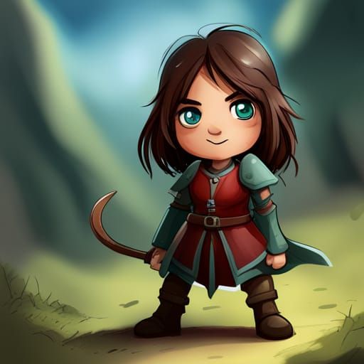 Gnome Warrior in Colorful Armor Art