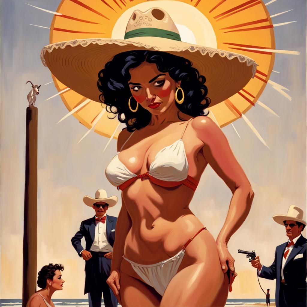 Vibrant Fantasy Portrait in a Cyberpunk Aesthetic