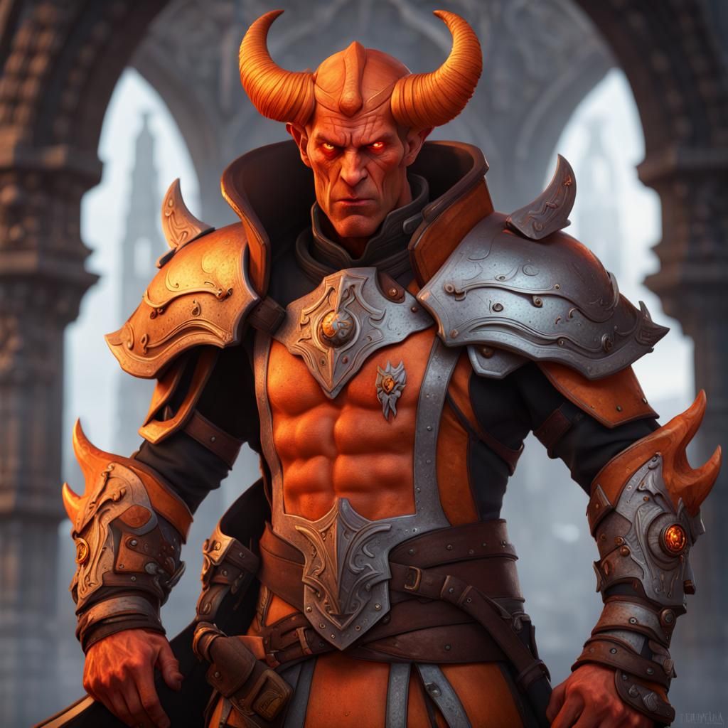 Ethereal Paladin of the Infernal Realm in Detailed Matte Pai...