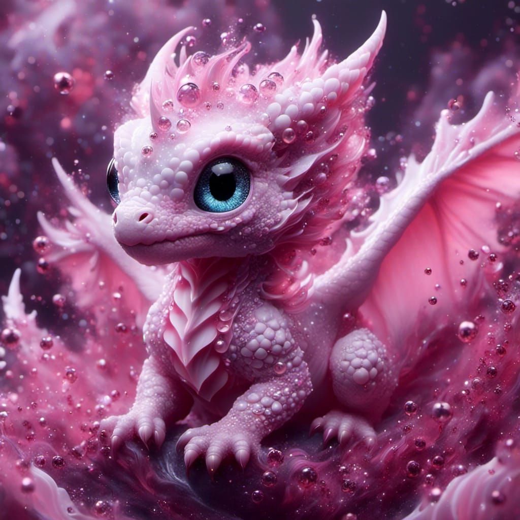 Pastel Chibi Dragon Hatchling in Vibrant Colors