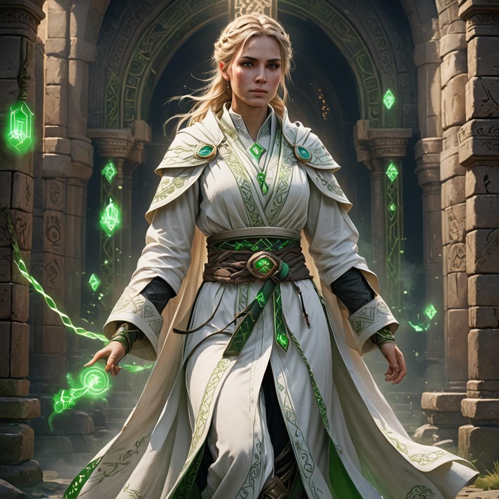 Ethereal White Mage in Radiant Robes