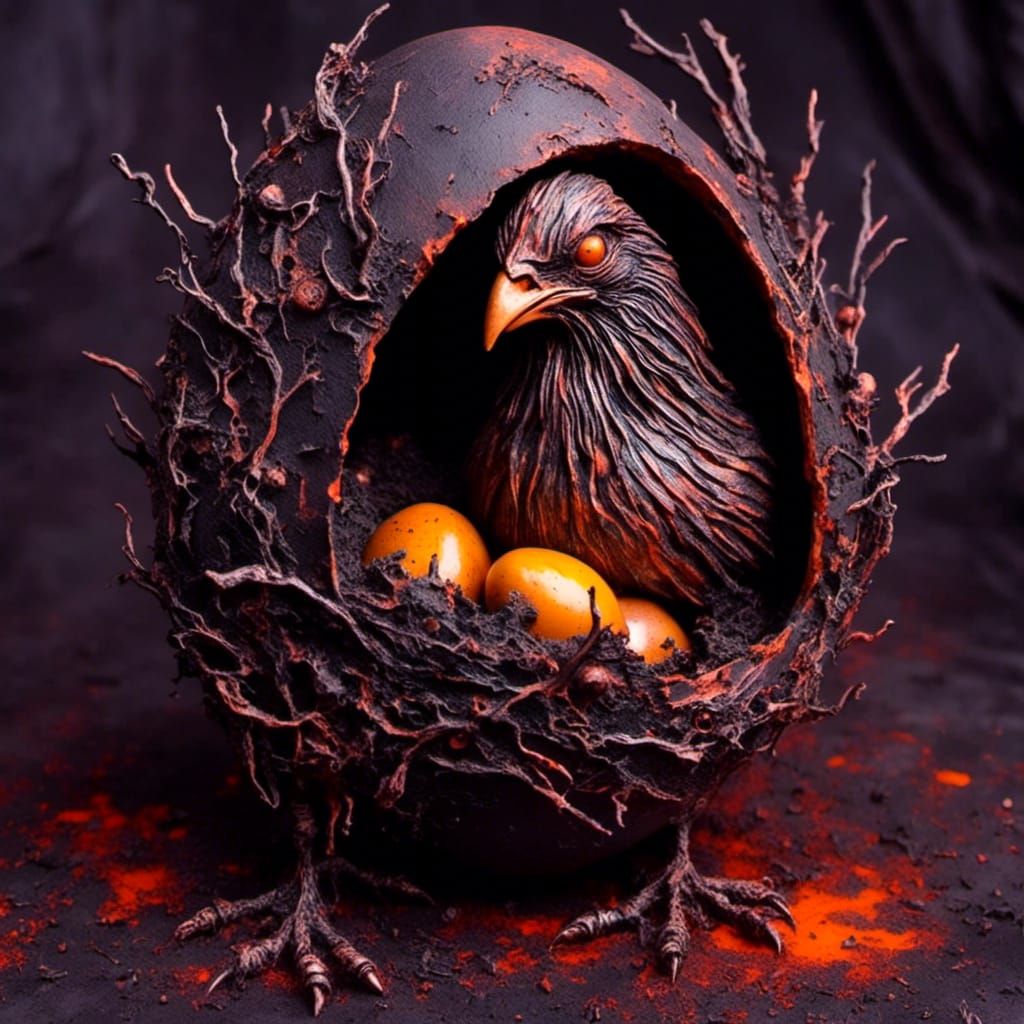 Apocalyptic Fowl in Decaying Ovoid