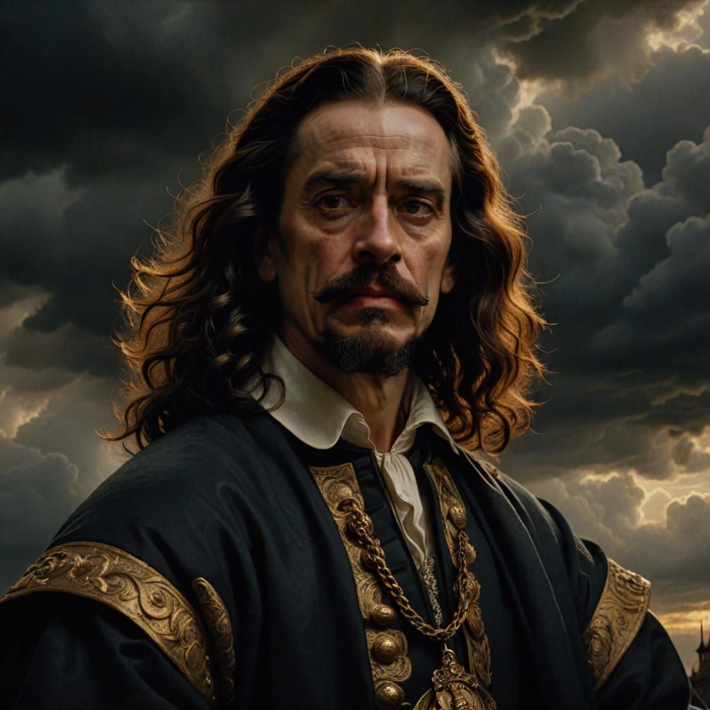King Charles I: Baroque Painting in Caravaggio Style