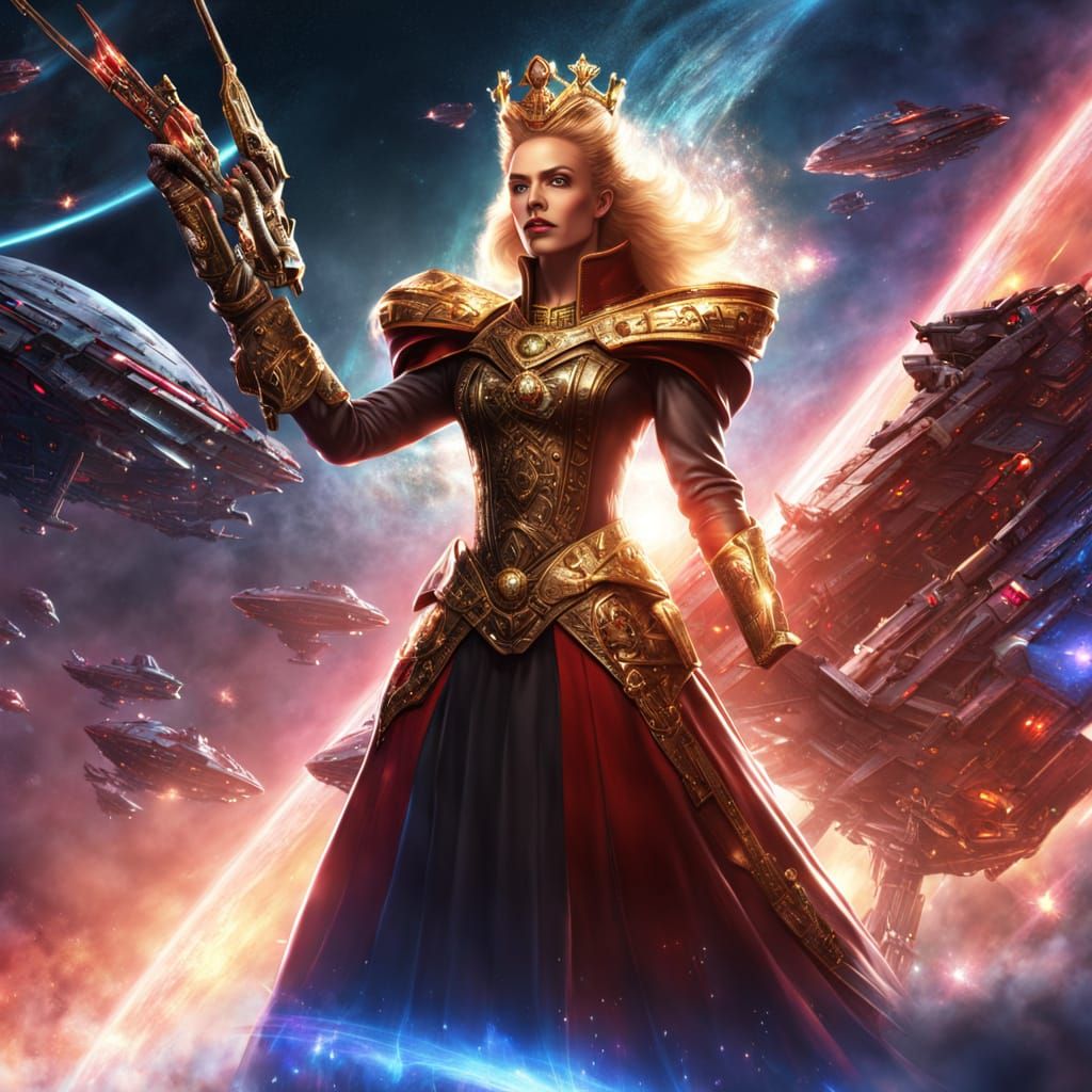 Queen of Hearts Leads Epic Space Battle Fleet