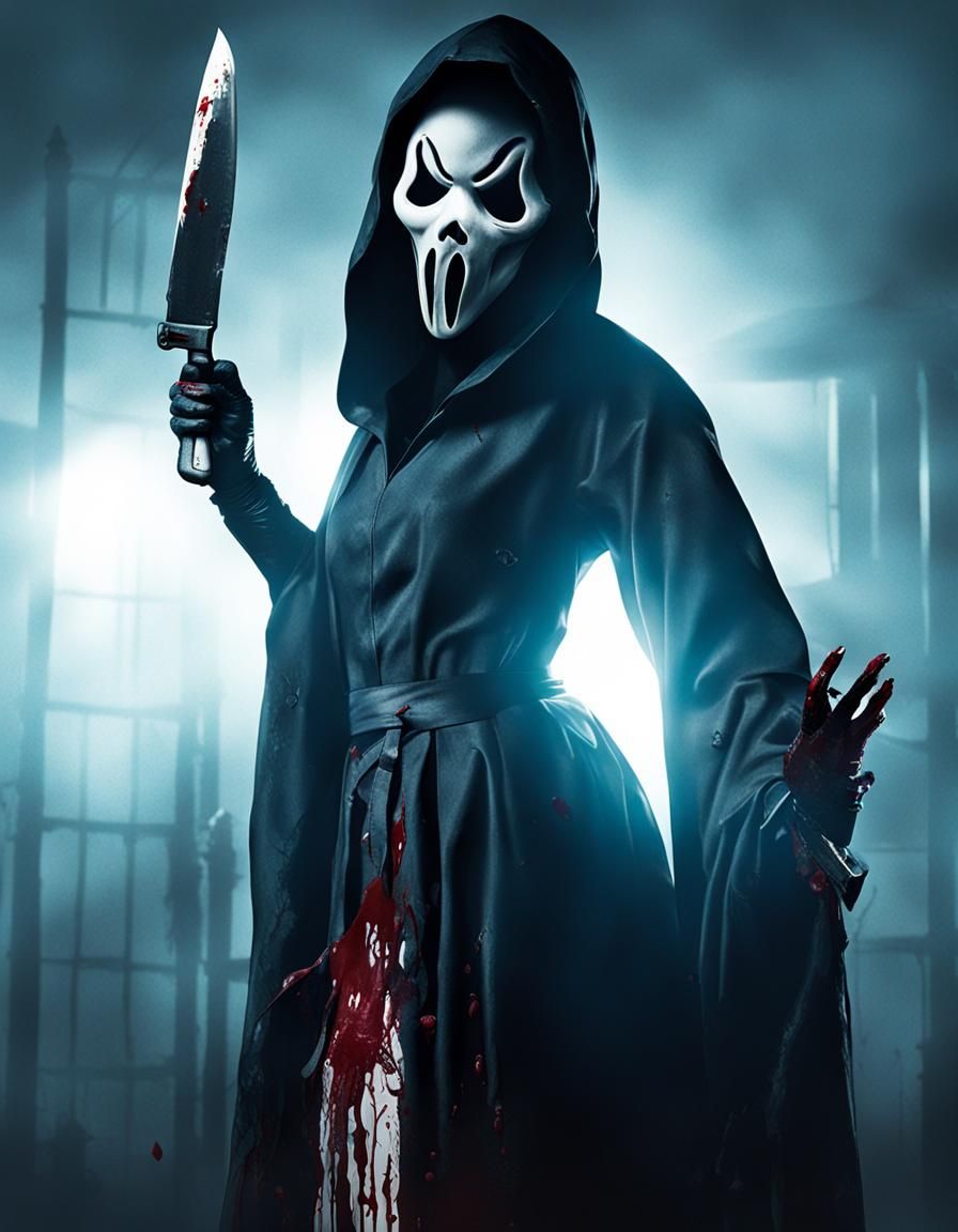Violent Female Ghostface from Scream Horror Franchise