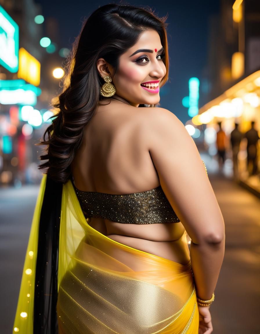 Sultry Nighttime Goddess in Neon City