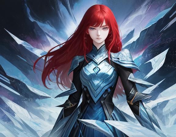 Surreal Redhead Explores Cosmic Landscape in Minimalist, Dou...