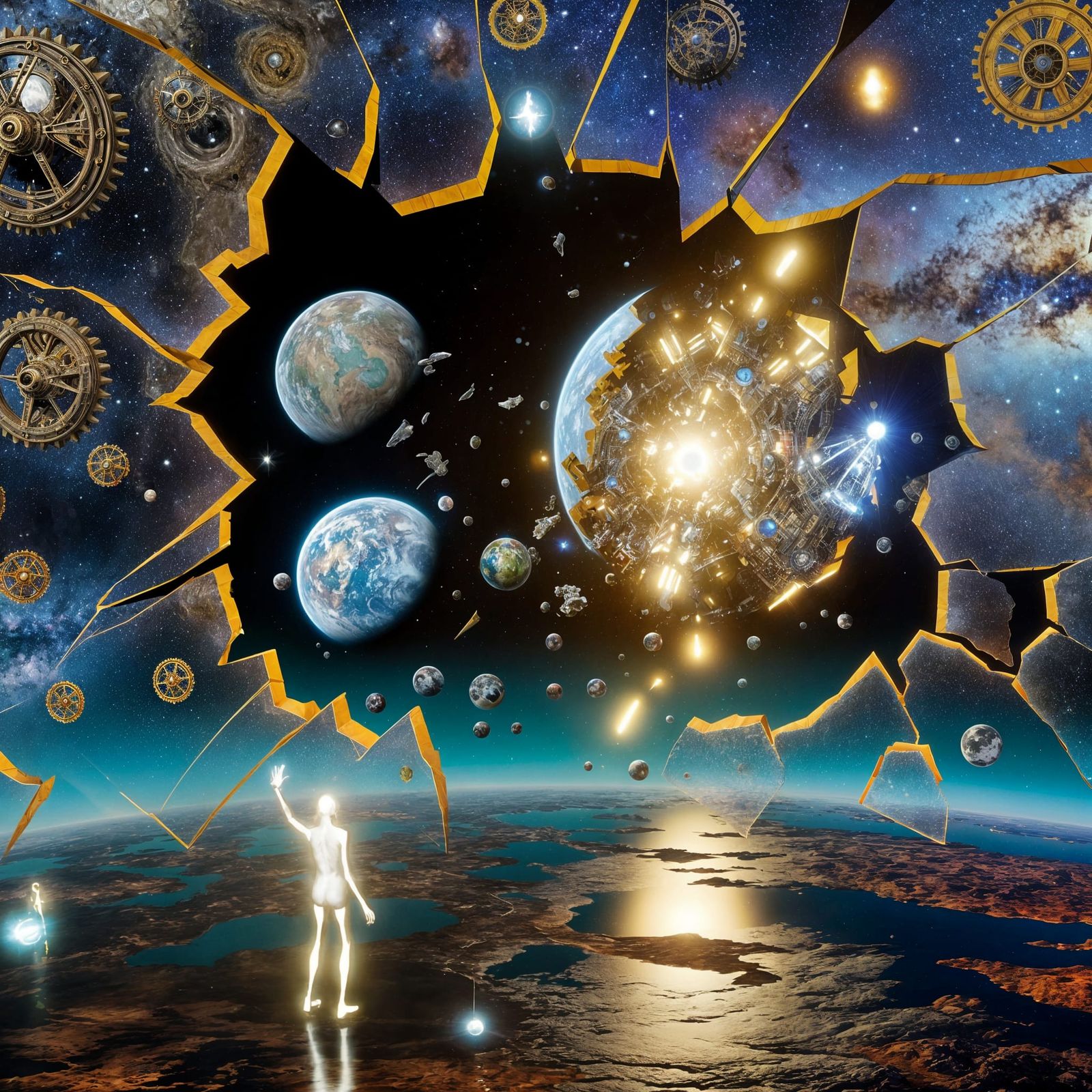 Cosmic Mechanism Unveiled: A Fractured Sky Reveals a Terrify...