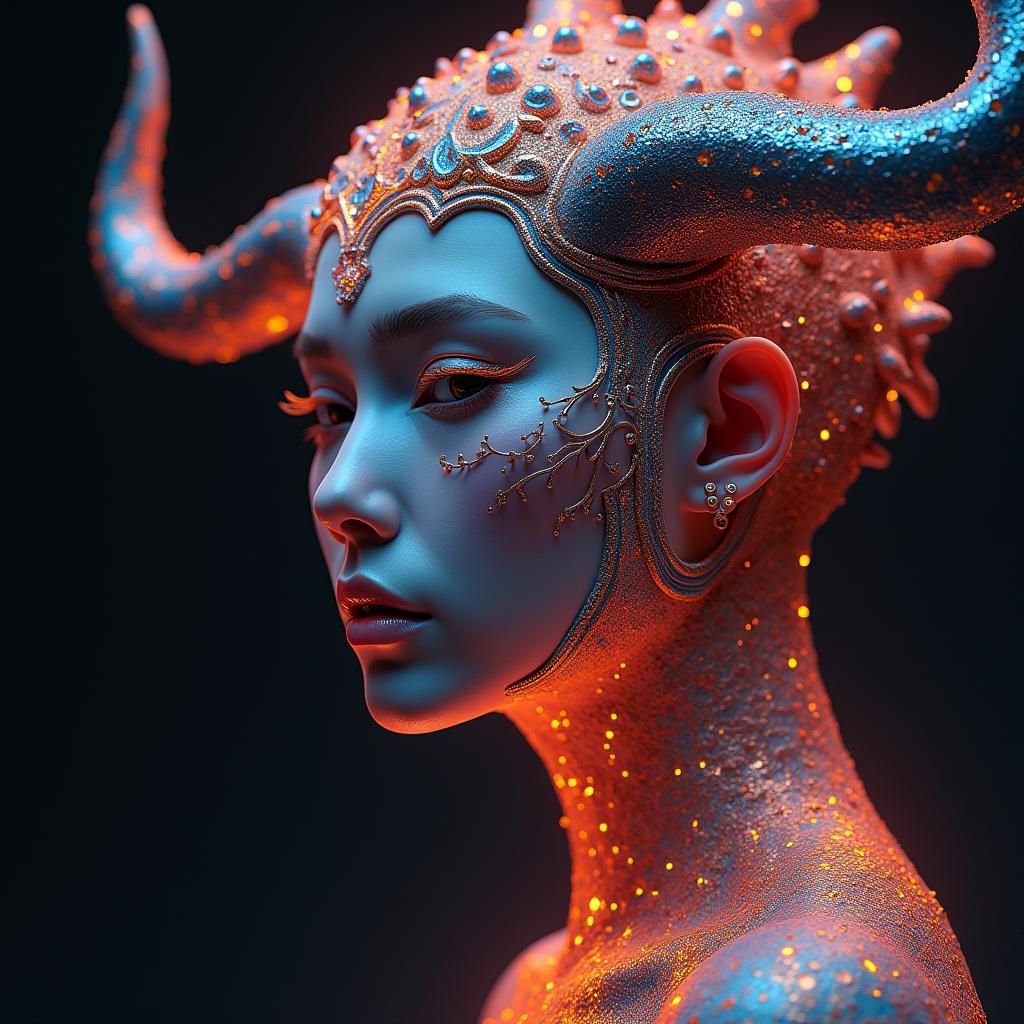 Hyper-Realistic BTS Ынґук Portrait in Art Nouveau Style