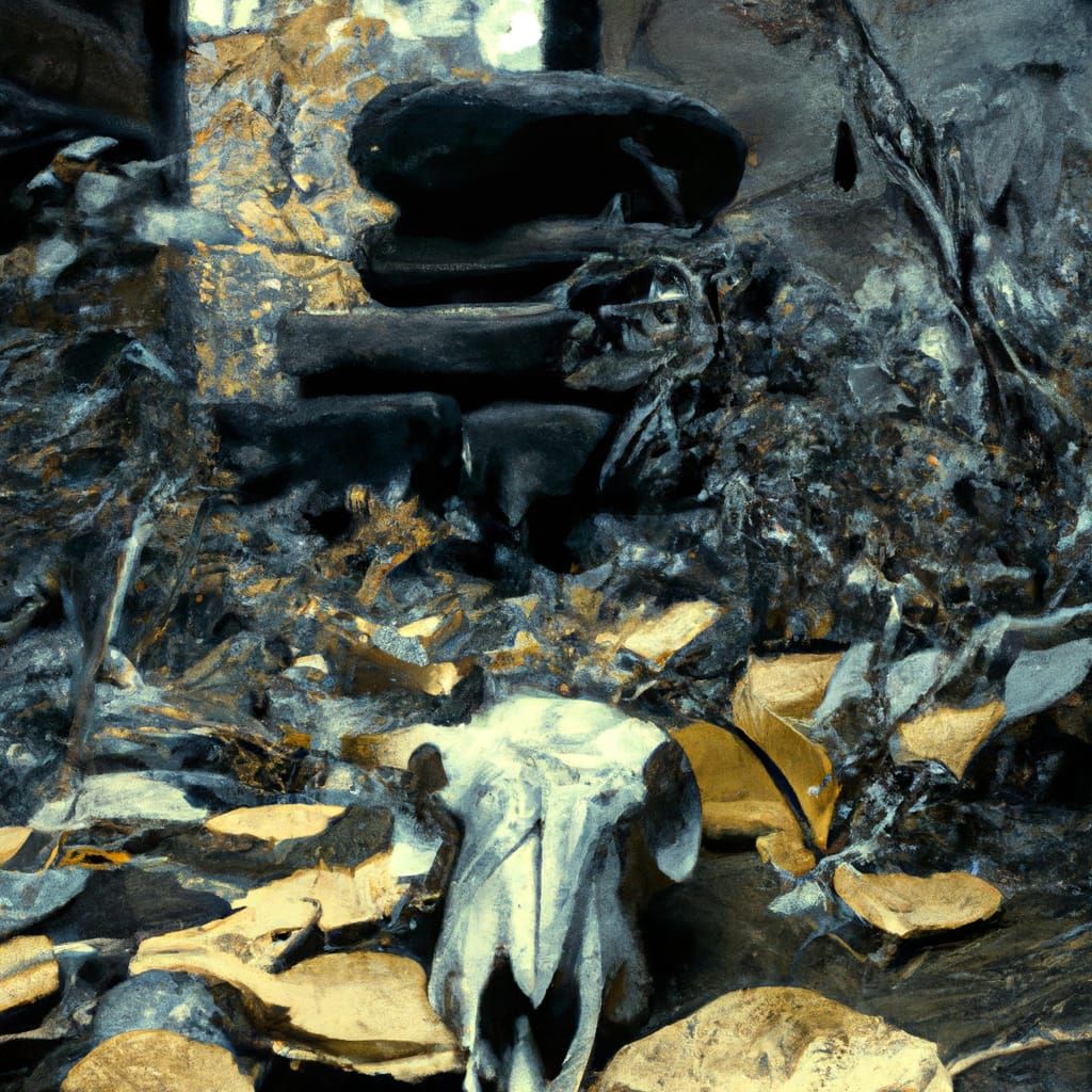 God of War's Dark Realm: A Haunting Autumn Scene