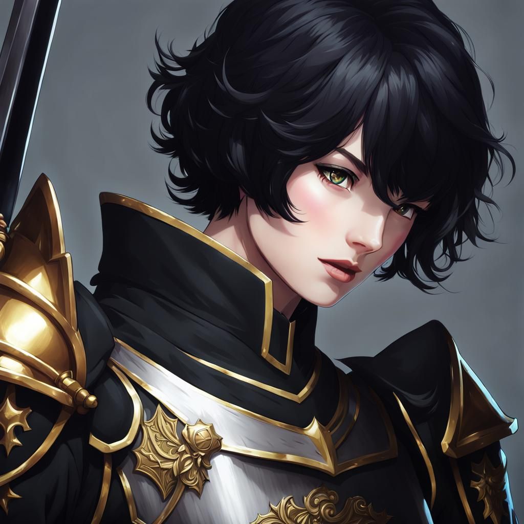 Medieval Knight Maiden in Armor