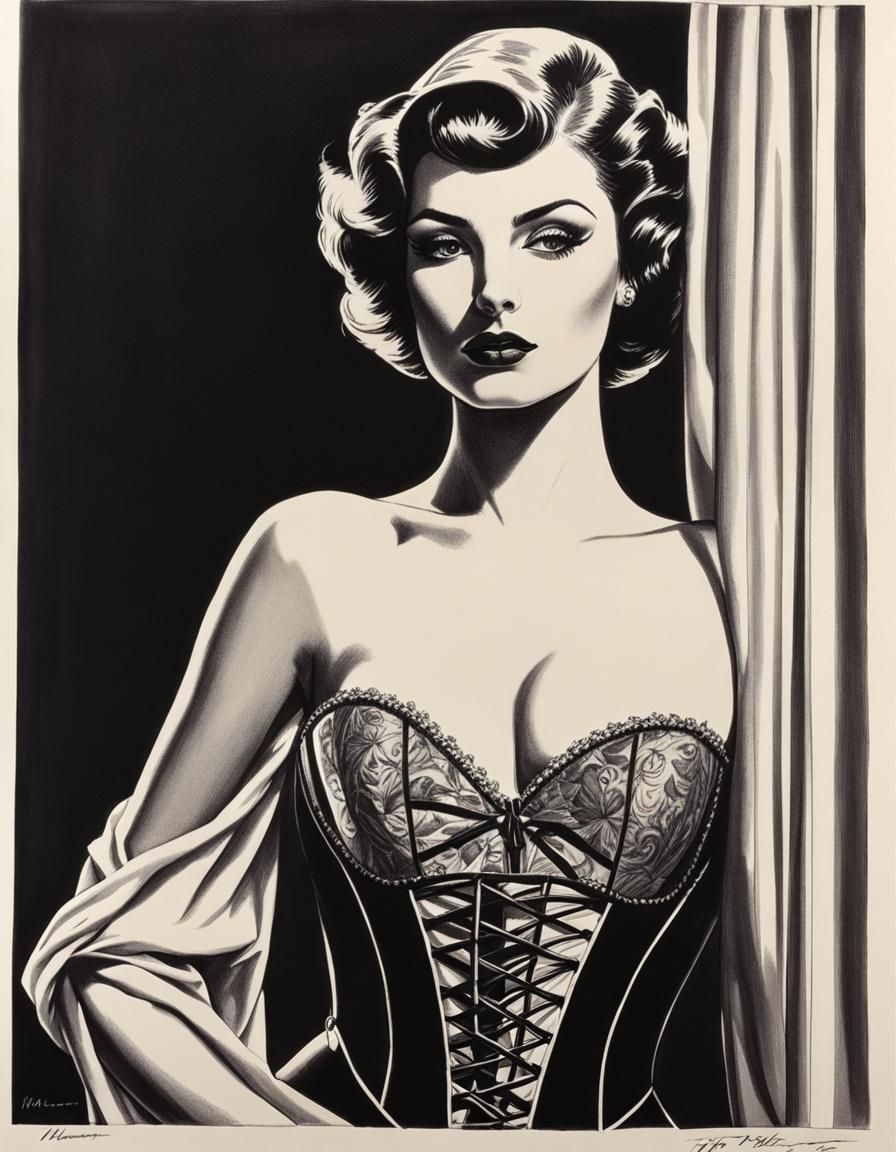 Busty Beauty in Elegant Corsetcy