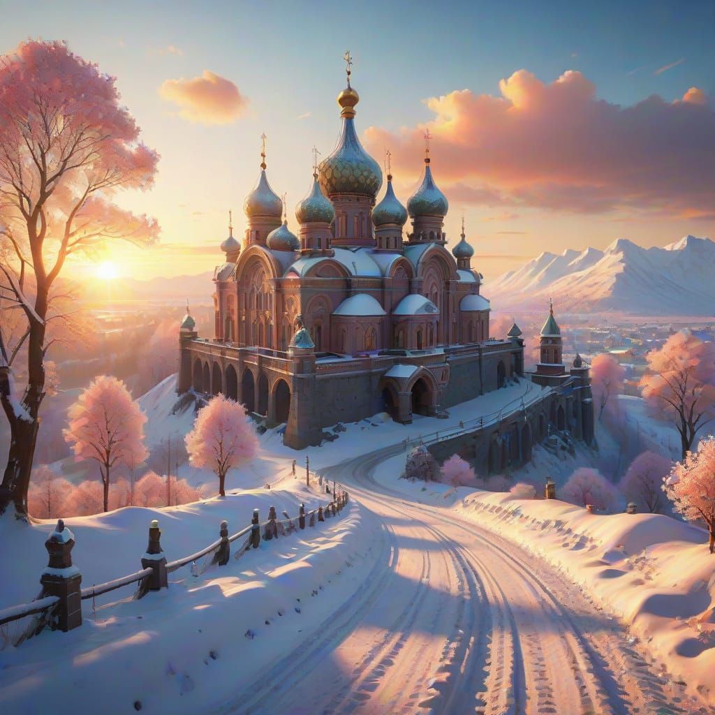 Ornate Palace in Golden Hour