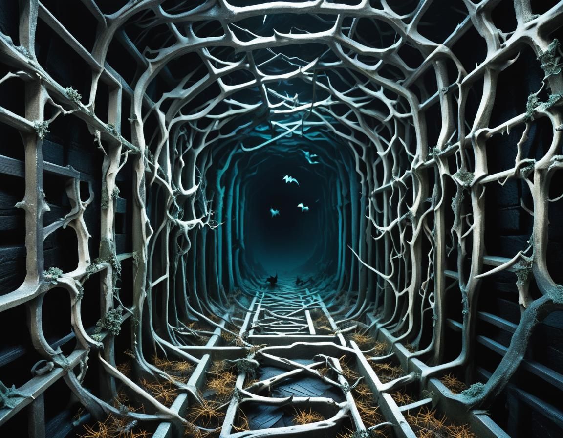 Surreal Frostcore Labyrinth of Darkened Bones