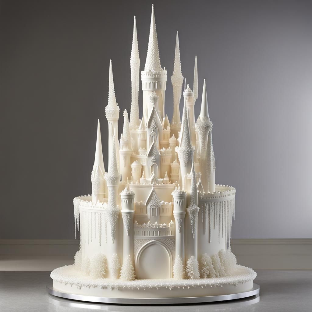 Beautiful, Elegant Castle Cake Sculpture