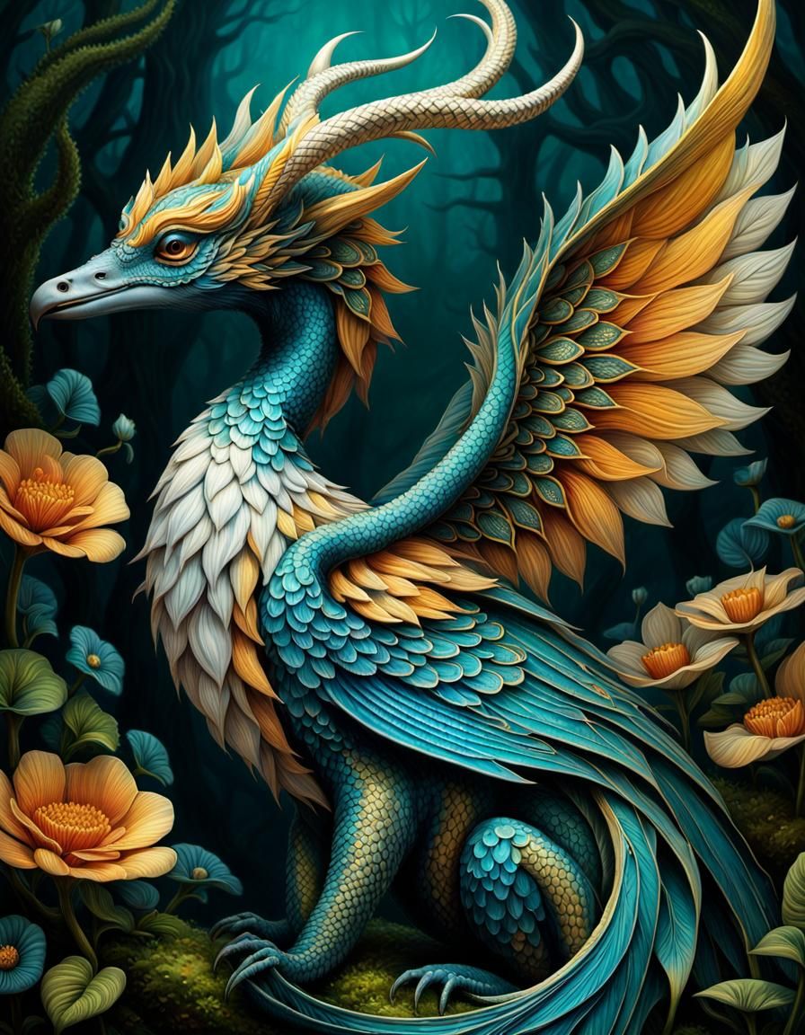 Ethereal Sylnd: A Delicate, Vibrant Mythical Creature