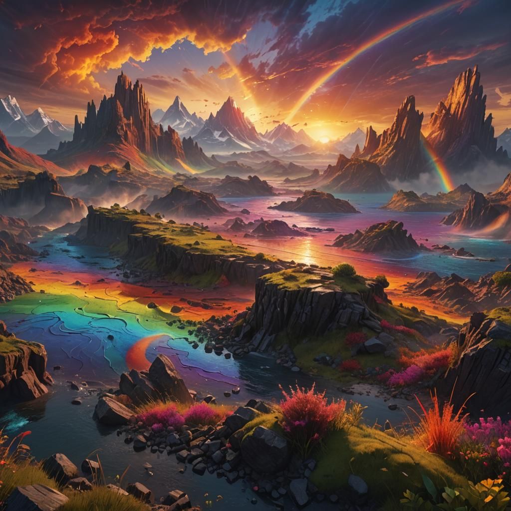 Vibrant Sunset Fantasy in Deep Colour