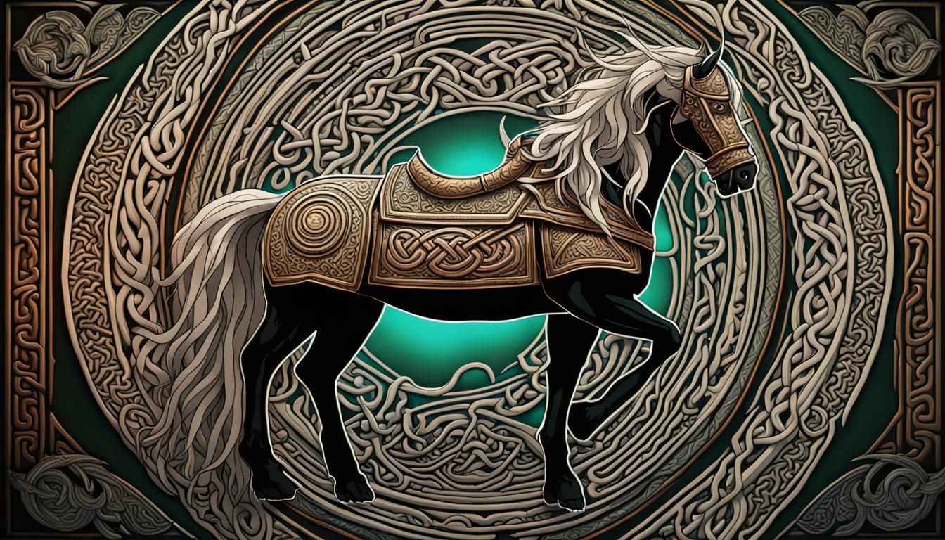 Celtic-Runic Armor with Energetic Infusions in 5D Style