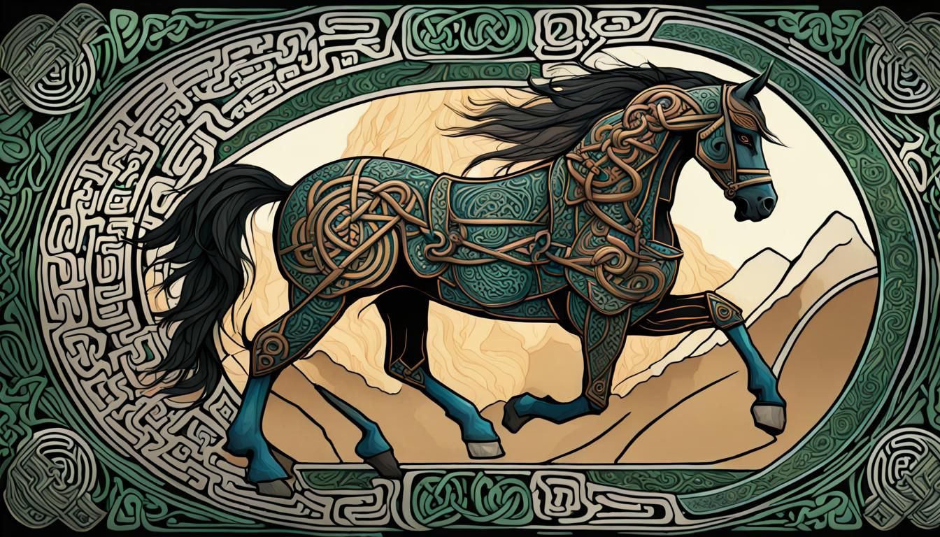 Celtic-Runic Armor in Epic 5D Videogame Graphics