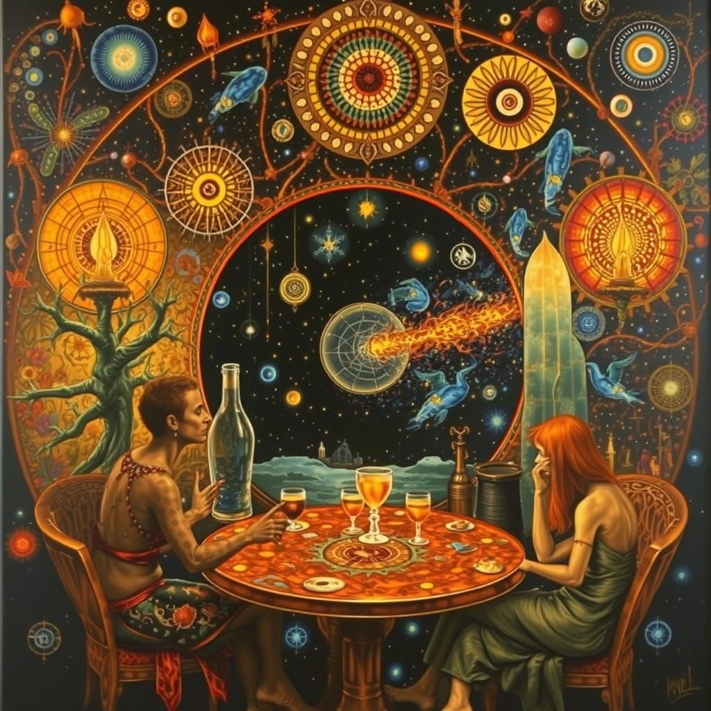 Psychedelic Utopia in Hieronymus Bosch Style