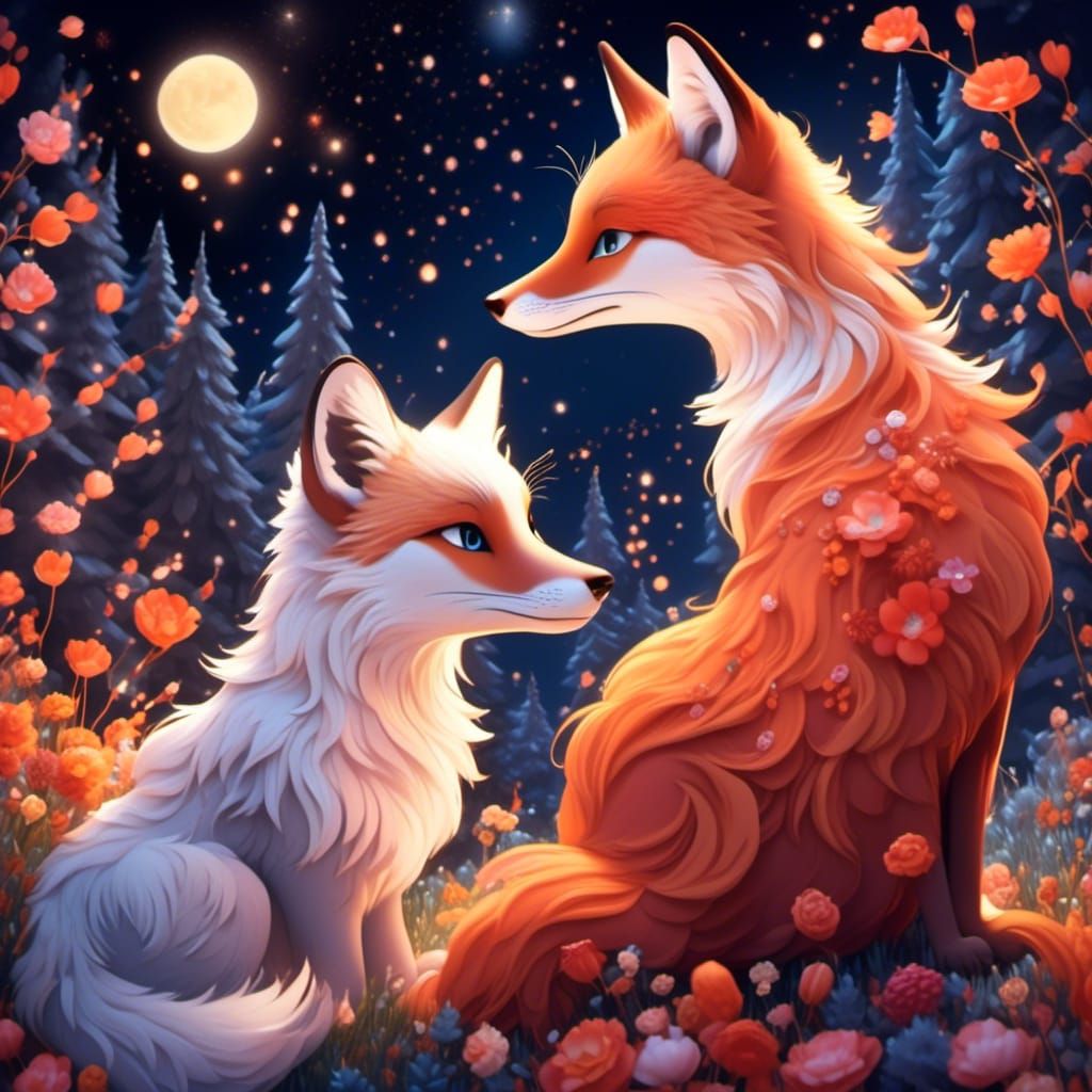 Whimsical Foxes