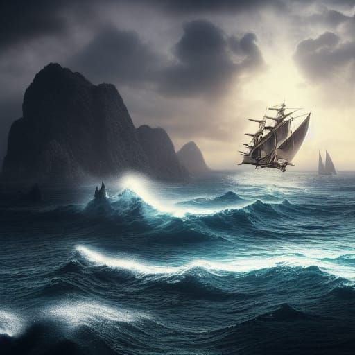 Epic Flying Dutchman Ascends to the Sun Amidst a Turbulent O...