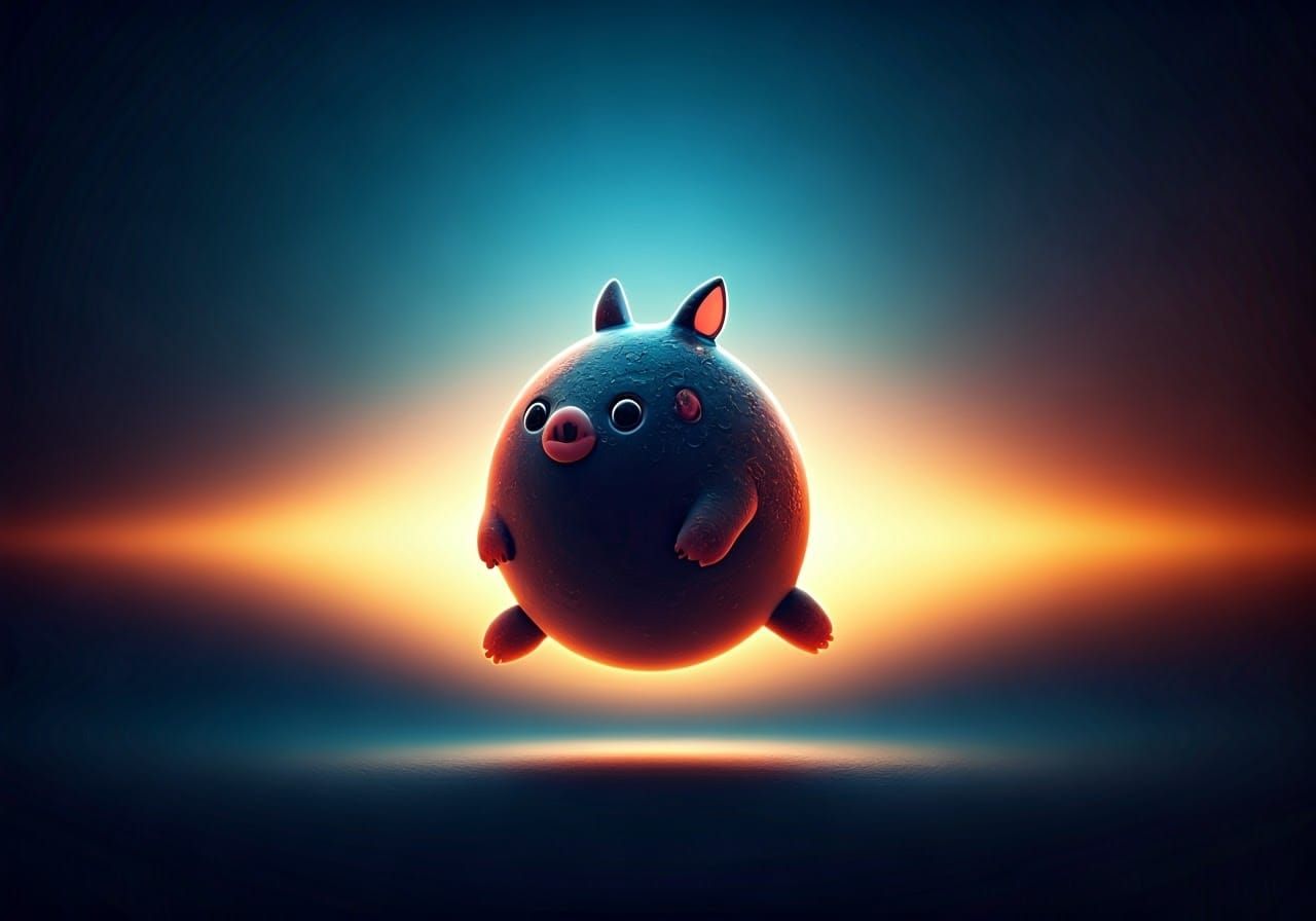 Whimsical Bouncing Ball in Vibrant Colors