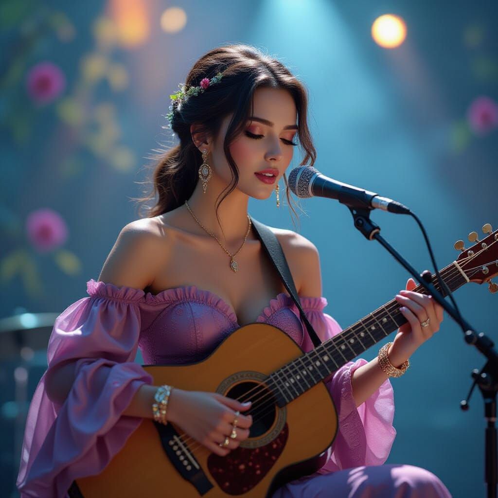 Alicia in Concert: Detailed Fantasy Concept Art