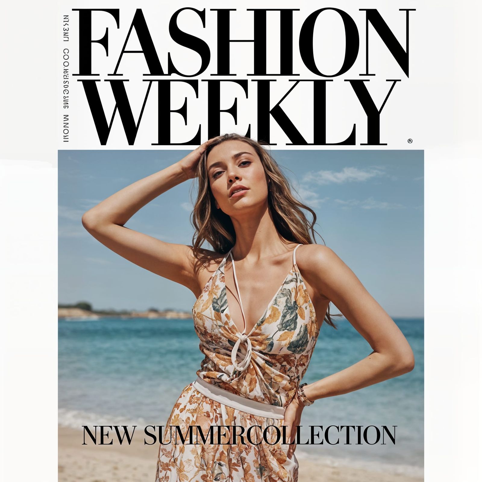 Fashion Weekly Magazine Cover in Realistic Style