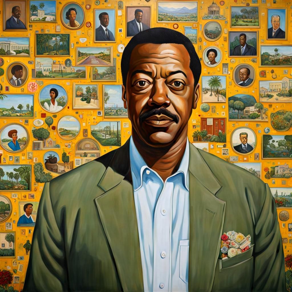 Portrait of Axel Foley in a Whimsical Beverly Hills Mural