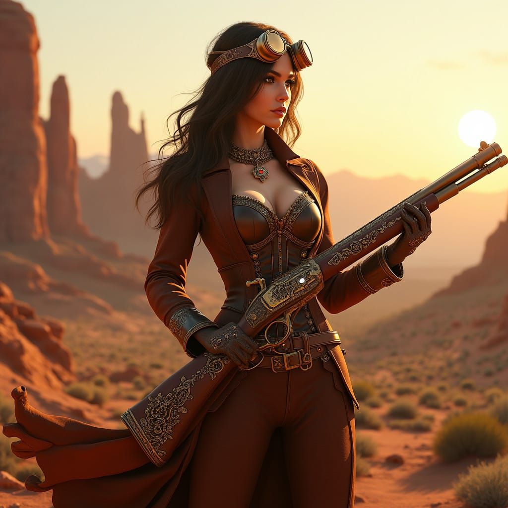 Steampunk Western Frontier Siren