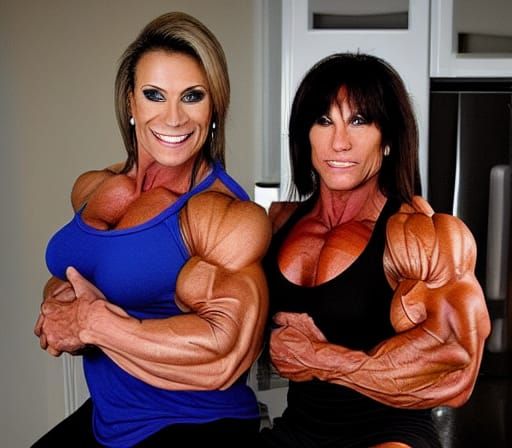 Muscular Female Bodybuilders in Perfect Form