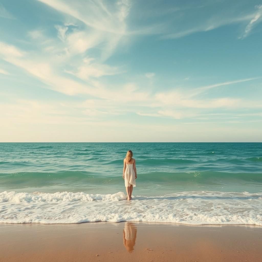 Dreamy Ocean Scene in Romantic Style