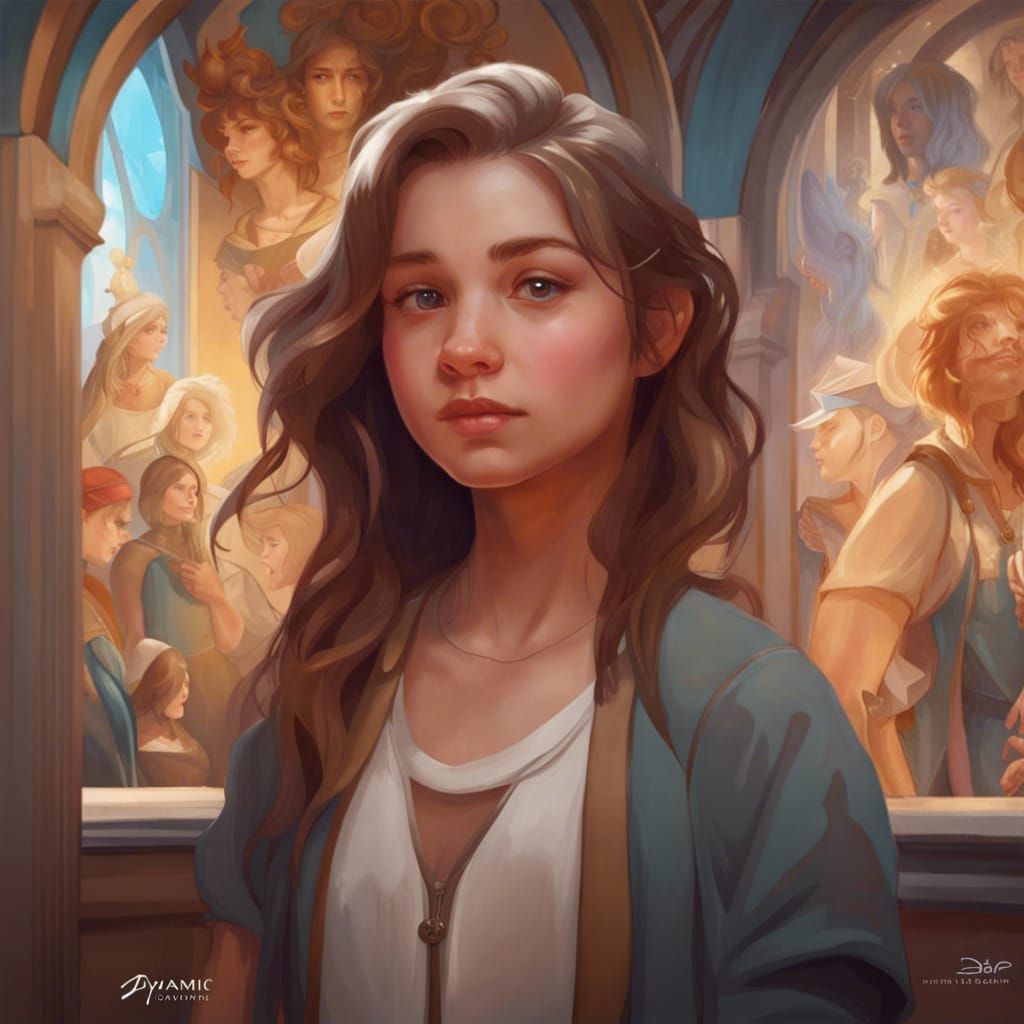 Girl in Enchanting Disney Museum Portrait