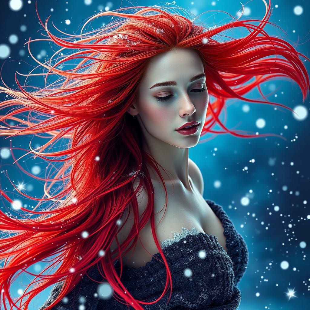 Graffiti Goddess Dances in Snowy Wonderland