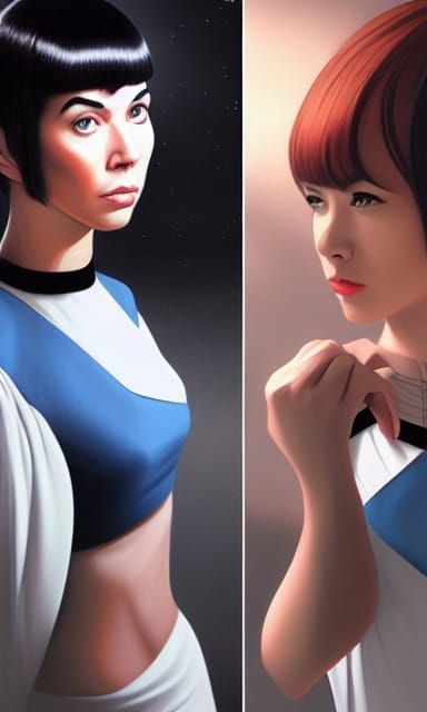 Female Spock in Star Trek Hyper Realism