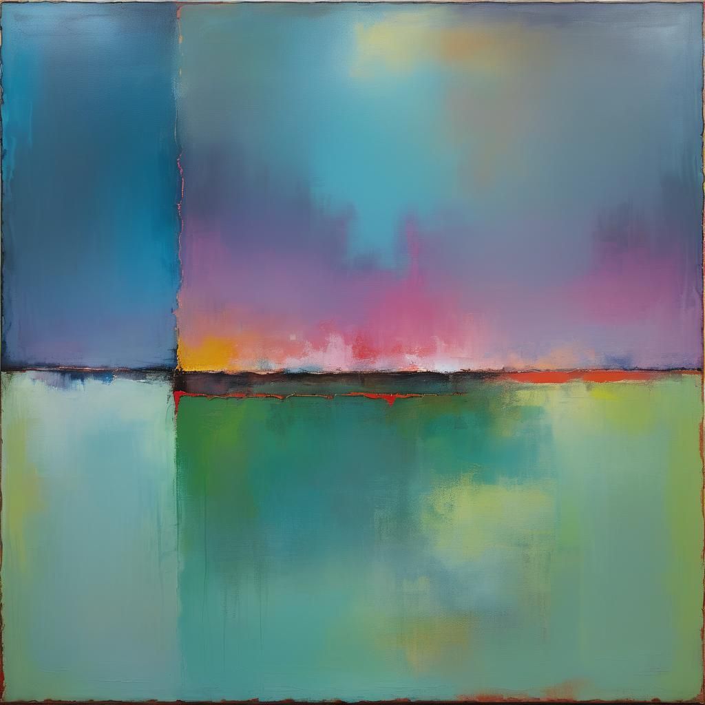 Surreal Gradient Artwork in Abstract Minimalism Style