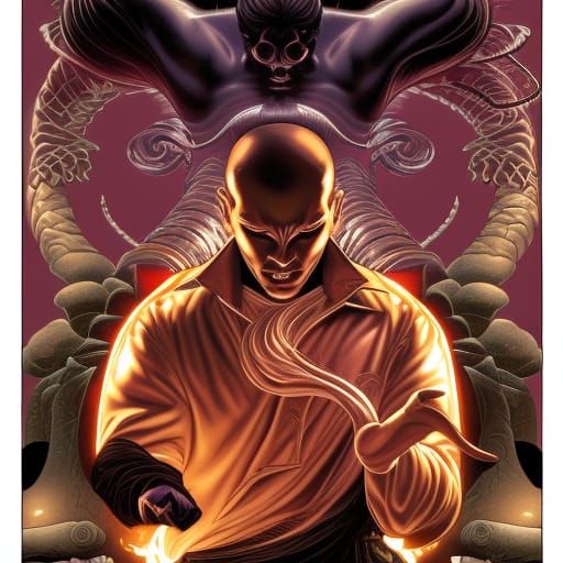 Shadow Self Duality in Comic Book Art Style