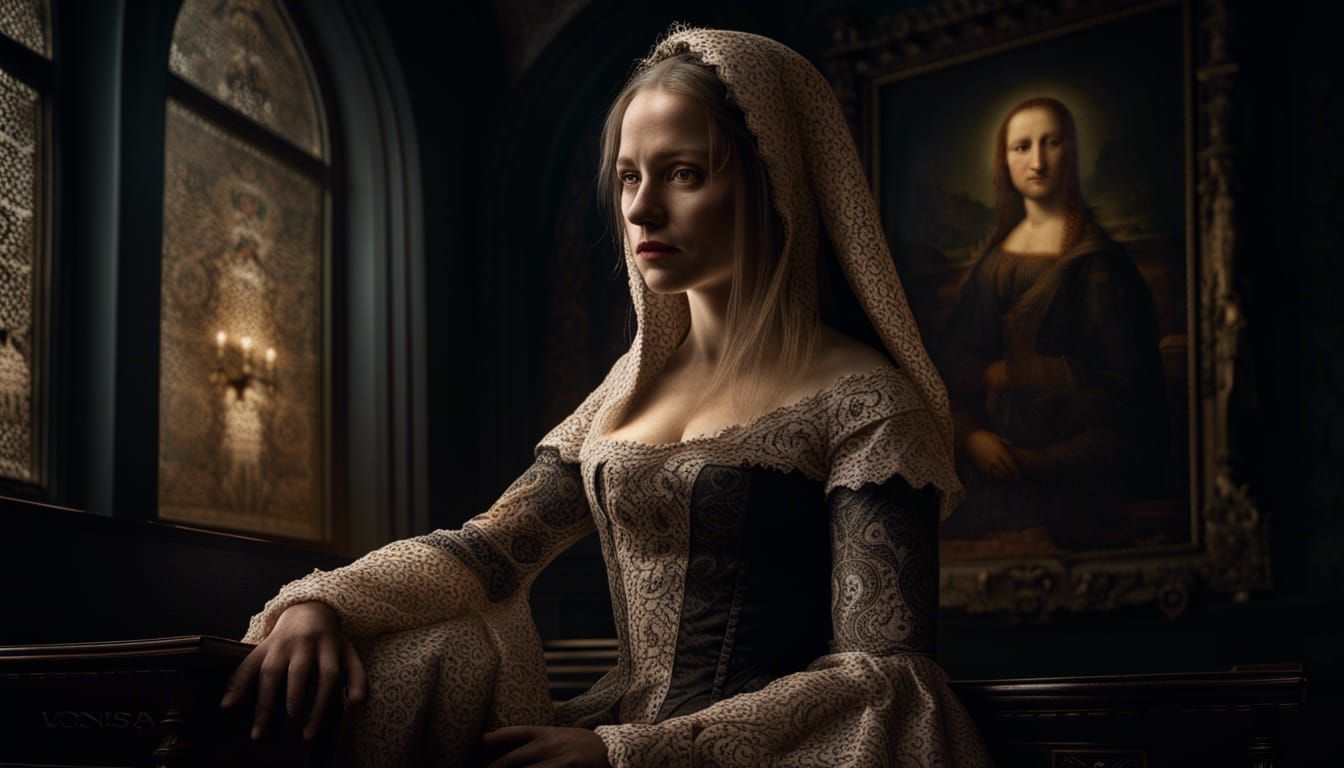 The Enigmatic Monalisa in Luxurious Lace