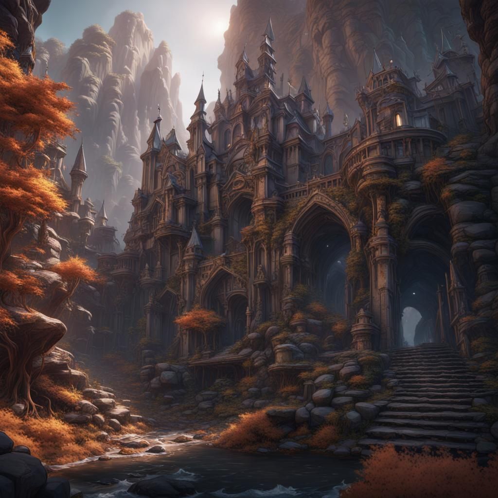 Epic Fantasy Landscape in Deep Color